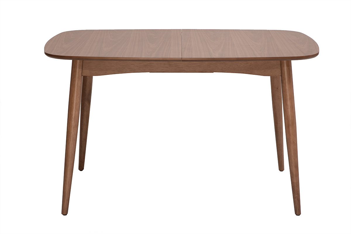 Tavolo da pranzo rettangolare allungabile in legno scuro noce L130-160 cm HELMA