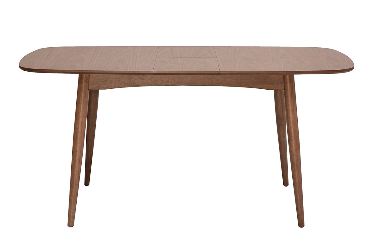 Tavolo da pranzo rettangolare allungabile in legno scuro noce L130-160 cm HELMA