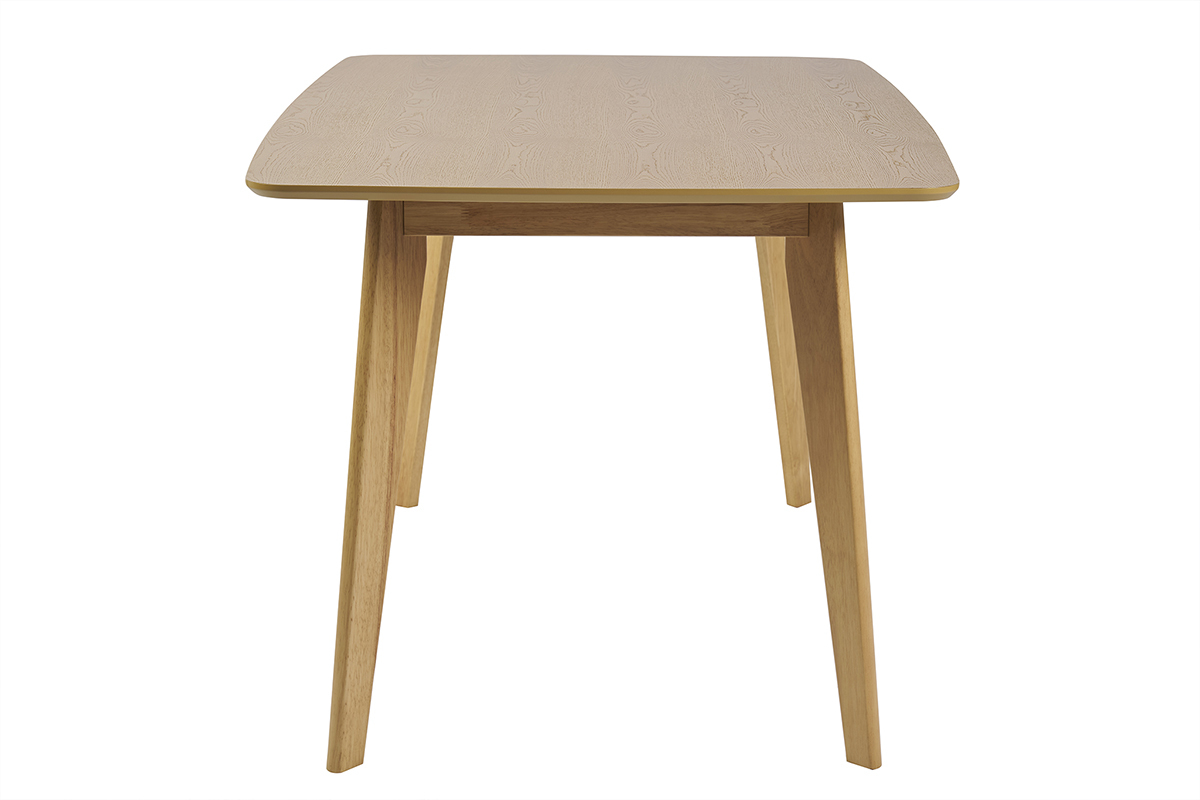 Tavolo da pranzo rettangolare scandinavo in legno chiaro di quercia L150 cm LEENA