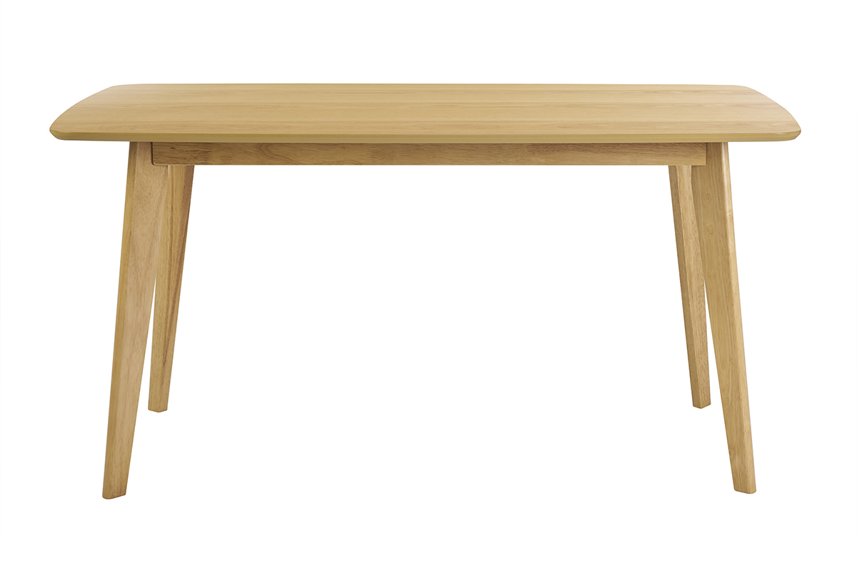 Tavolo da pranzo rettangolare scandinavo in legno chiaro di quercia L150 cm LEENA