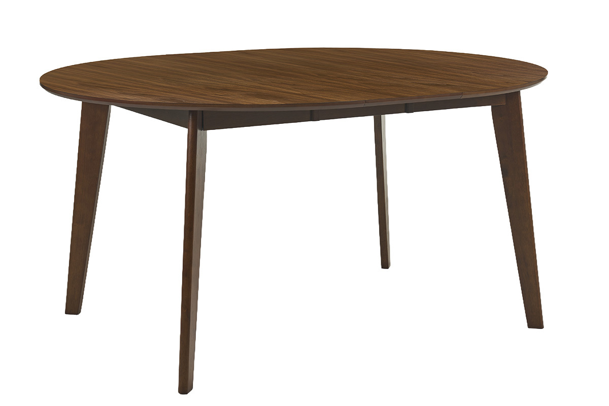 Tavolo da pranzo rotondo allungabile finitura noce L120-150 cm LEENA