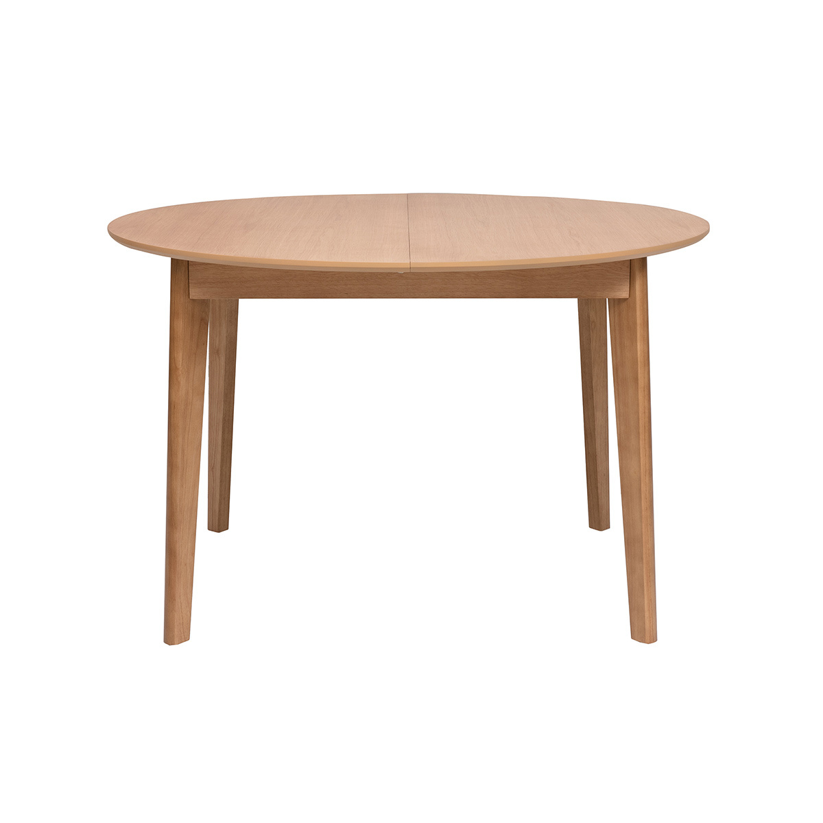 Tavolo da pranzo rotondo allungabile in legno chiaro di quercia L120-150 cm ANSEL