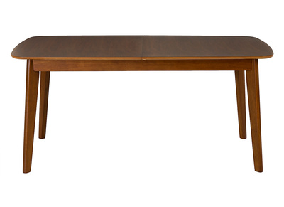 Tavolo da pranzo scandinavo allungabile con prolunghe integrate in legno scuro noce L168-228 cm LEENA