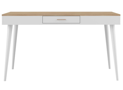 Tavolo da pranzo scandinavo legno e bianco STRIPE