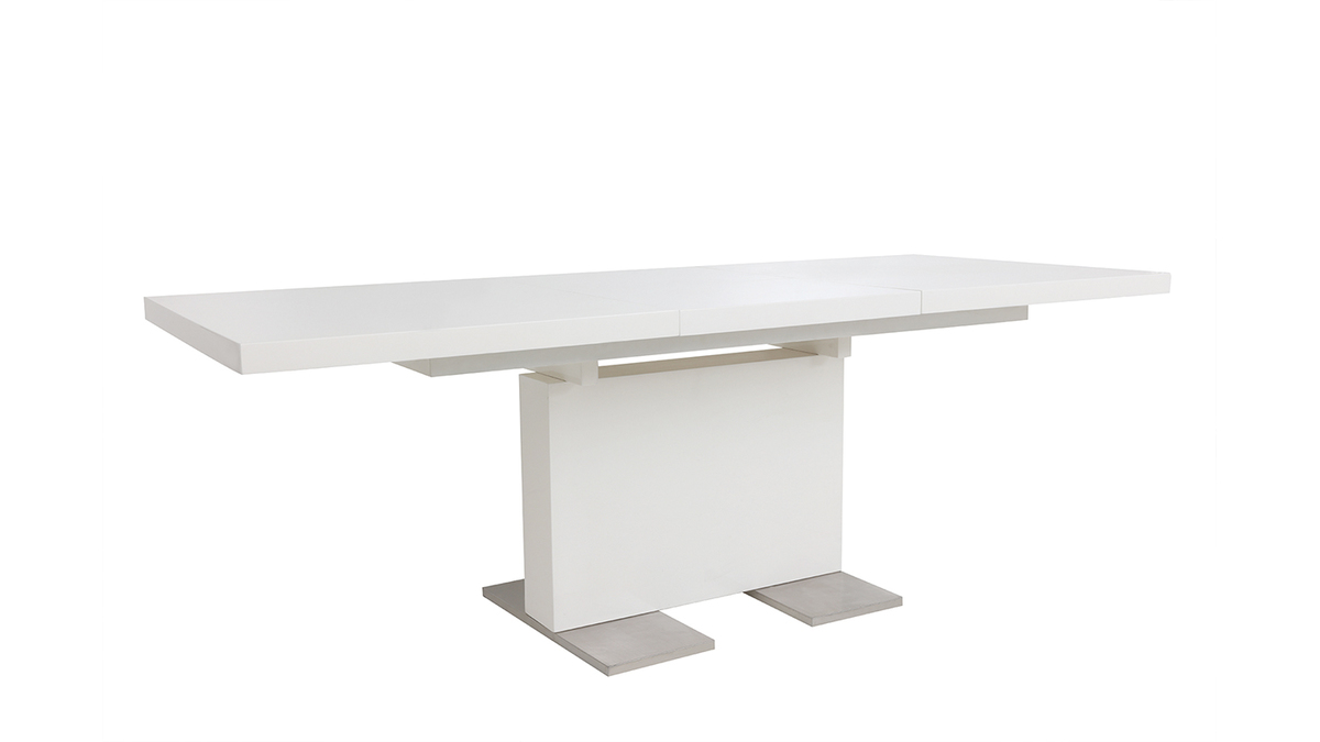 Tavolo design allungabile laccato bianco L160-220 NEMIA