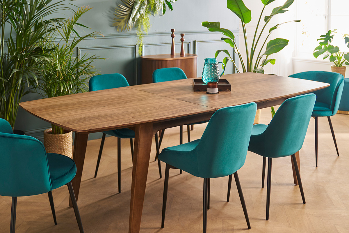 Tavolo design allungabile noce L180-230 FIFTIES