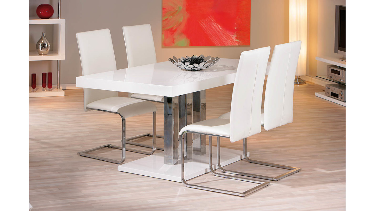 Tavolo design bianco laccato L160 ORAINE