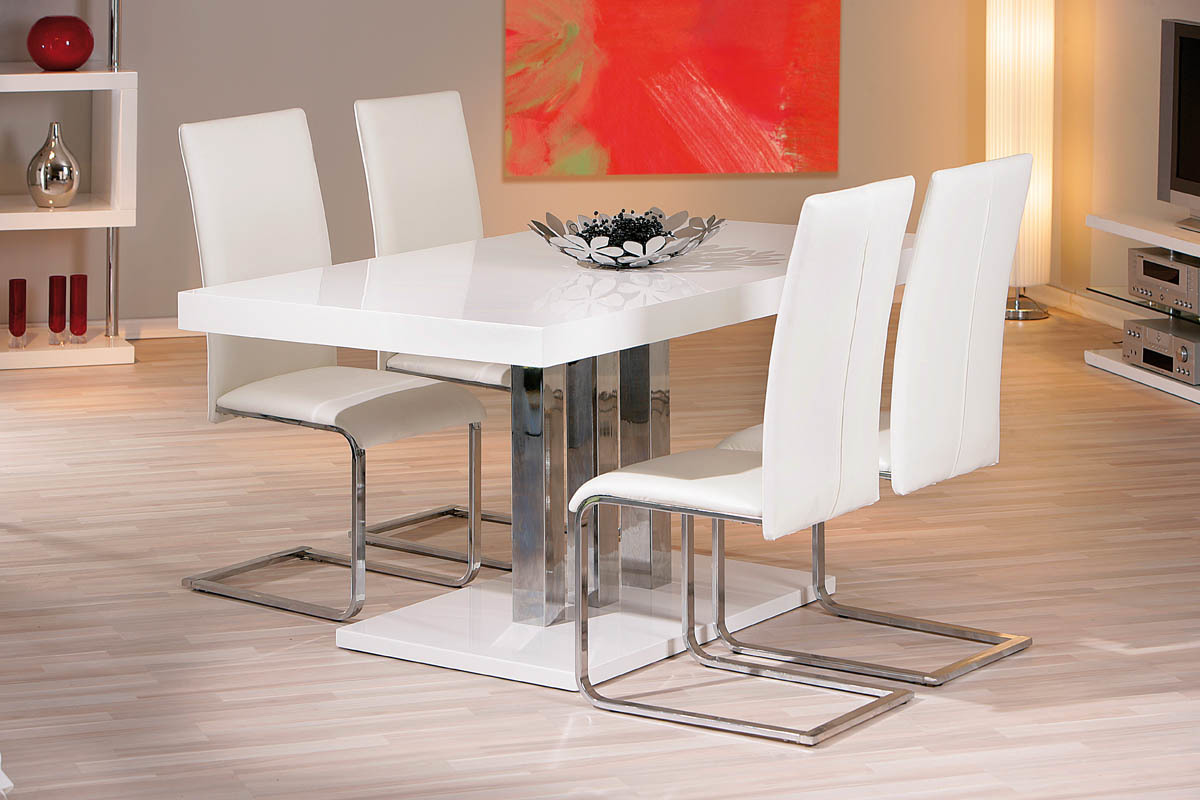 Tavolo design bianco laccato L160 ORAINE