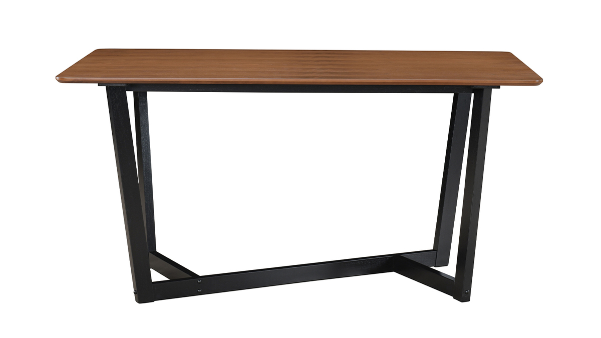 Tavolo design rettangolare noce e legno colore nero L150 cm KOUK