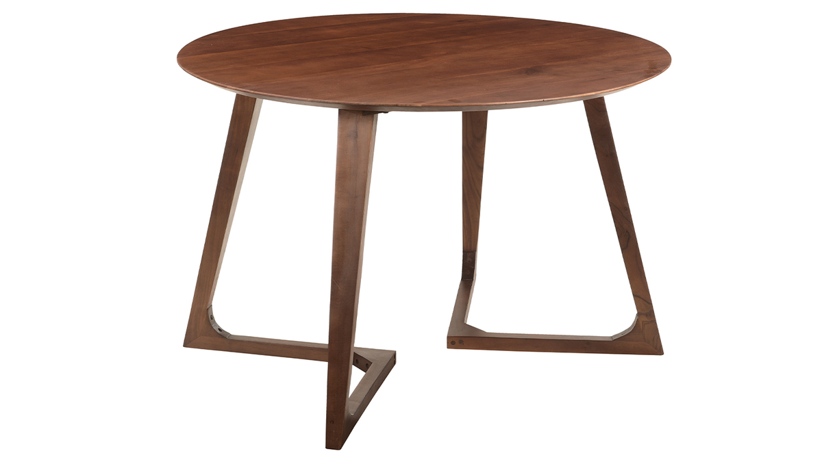 Tavolo design rotondo in legno massello L115 cm BANDOL