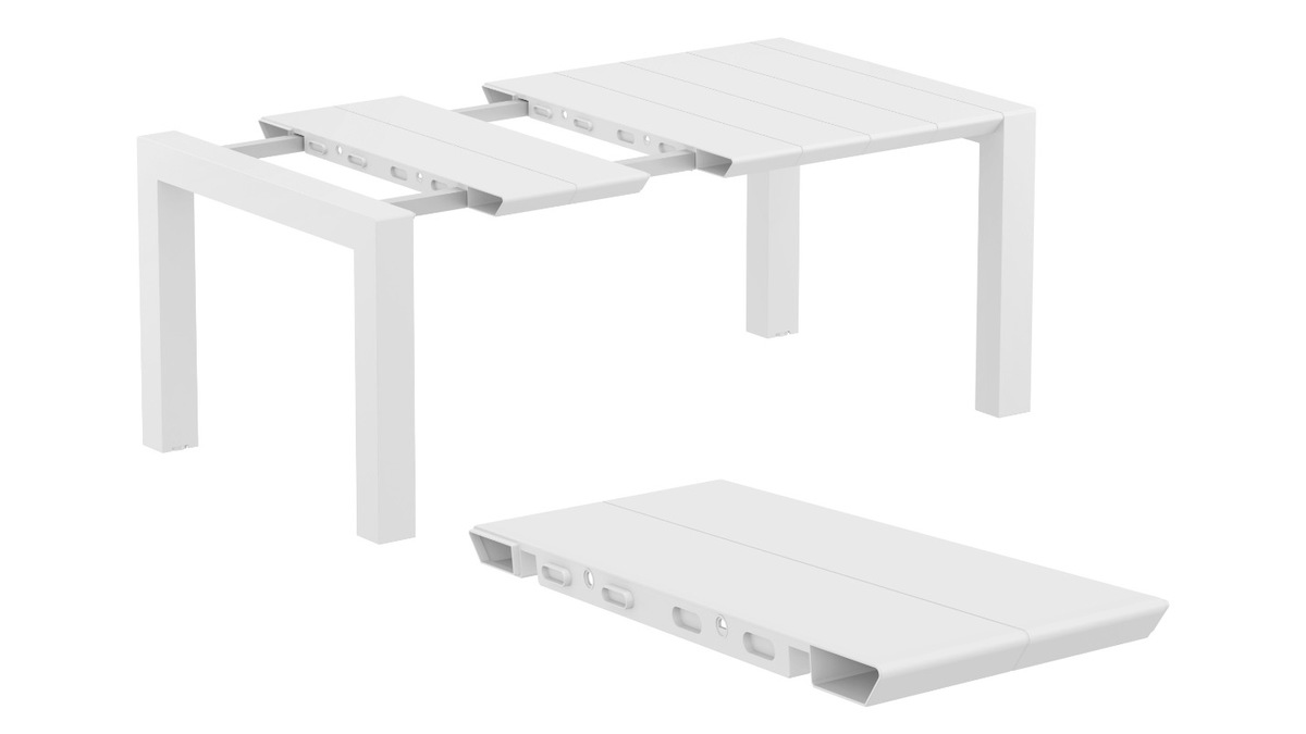 Tavolo estensibile da esterno bianco L100-140 cm PRIMAVERA