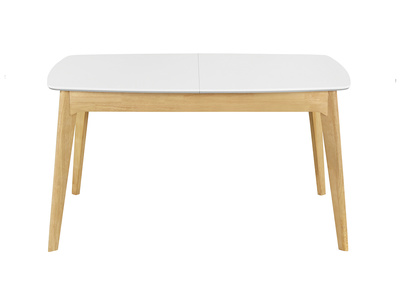 Tavolo estensibile scandinavo bianco e legno L140-180 MEENA