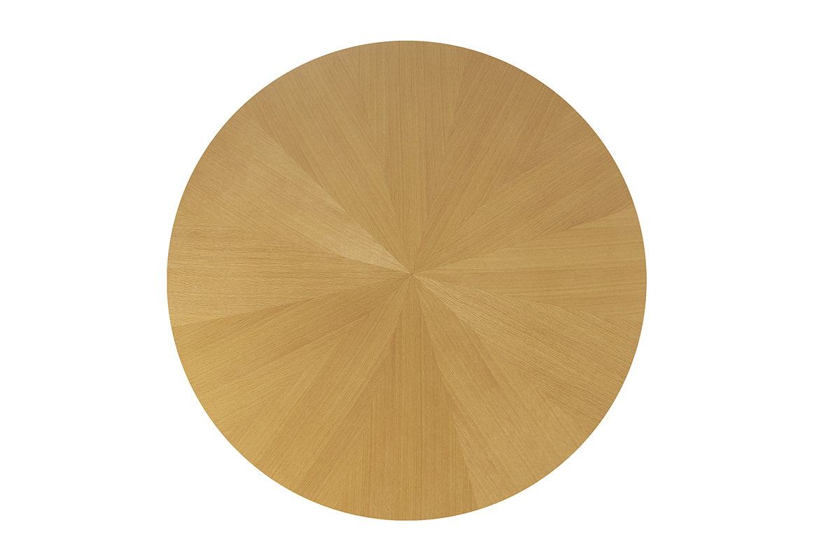 Tavolo rotondo in legno chiaro di quercia D137 cm DITA