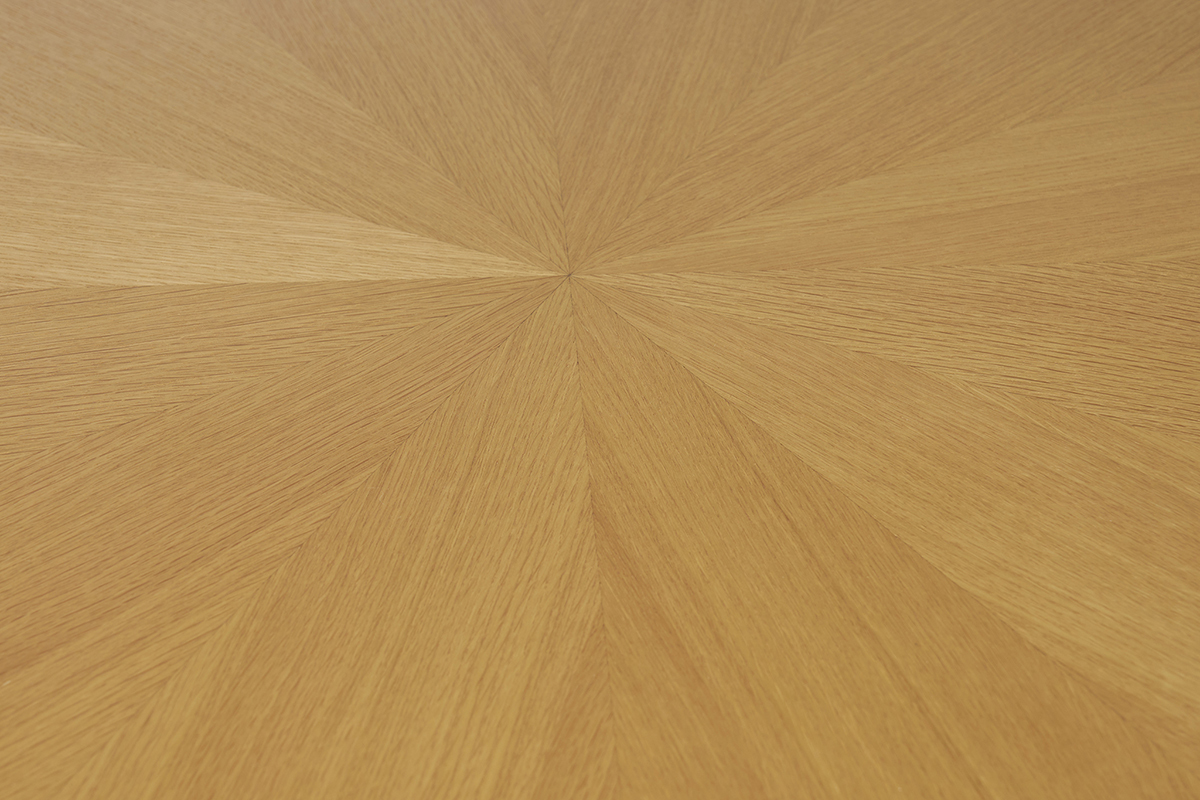 Tavolo rotondo in legno chiaro di quercia D137 cm DITA