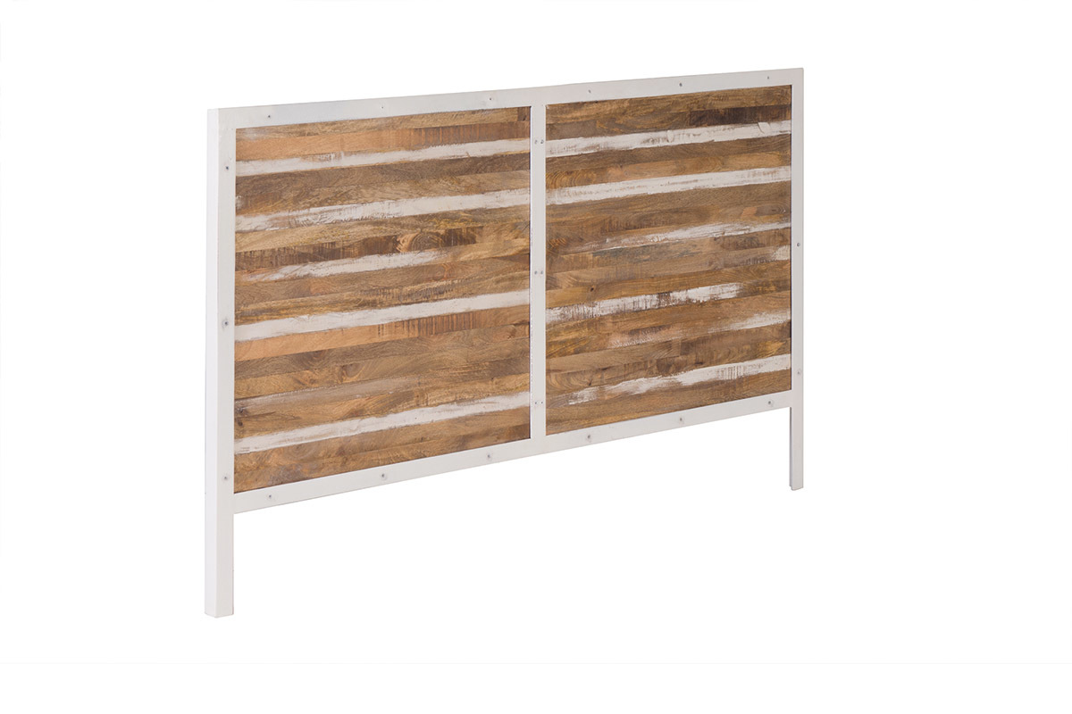 Testata da letto legno e metallo bianco 170 x 100 ROCHELLE