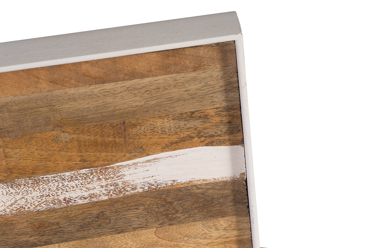 Testata da letto legno e metallo bianco 170 x 100 ROCHELLE
