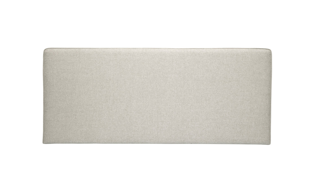 Testata letto a muro in tessuto beige L180 cm LILY