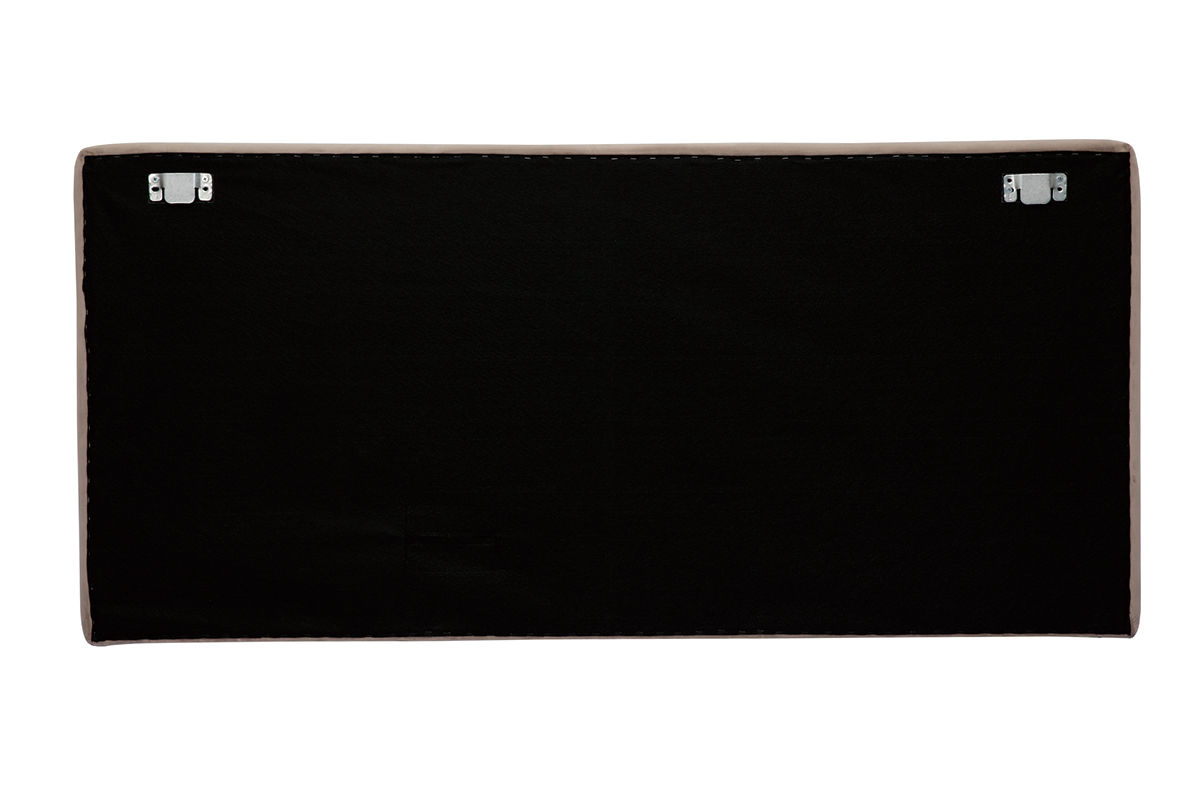 Testata letto a muro in tessuto velluto color talpa L160 cm LILY