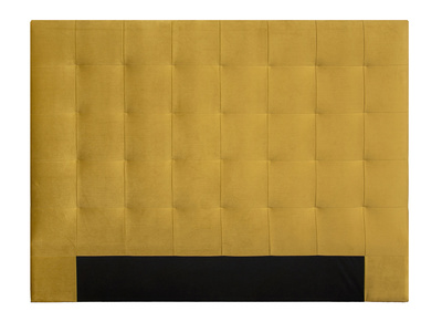 Testata letto capitonné effetto velluto giallo 160 cm HALCIONA