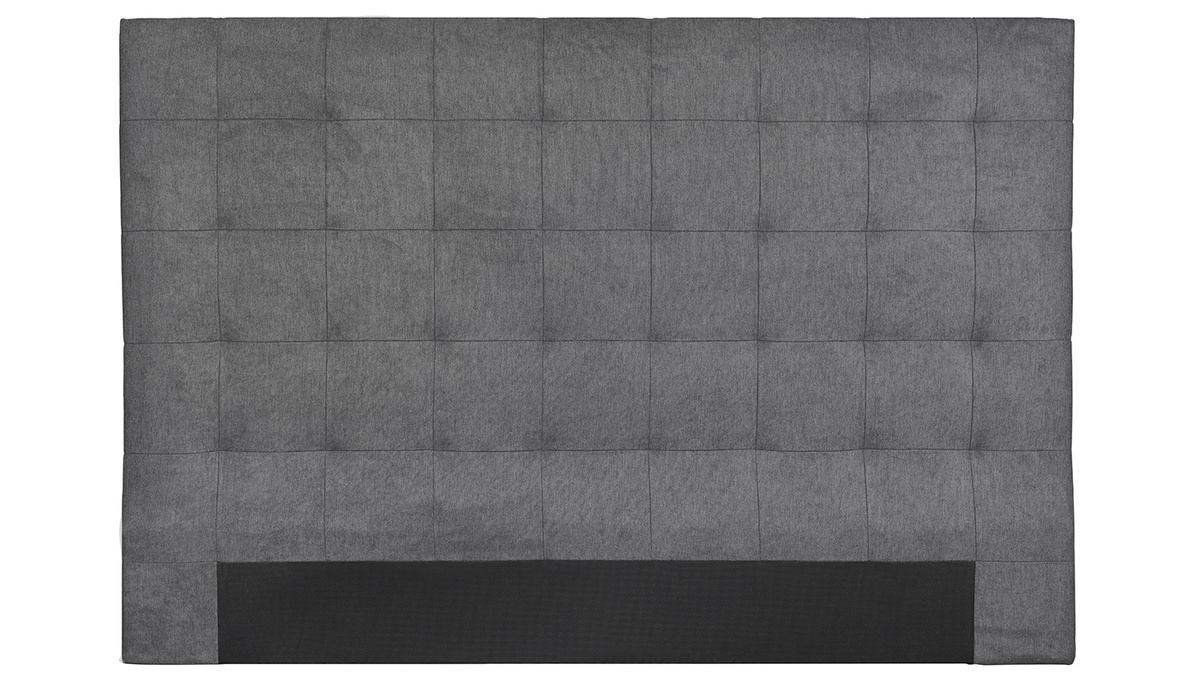 Testata letto capitonn tessuto grigio antracite 180 cm HALCIONA