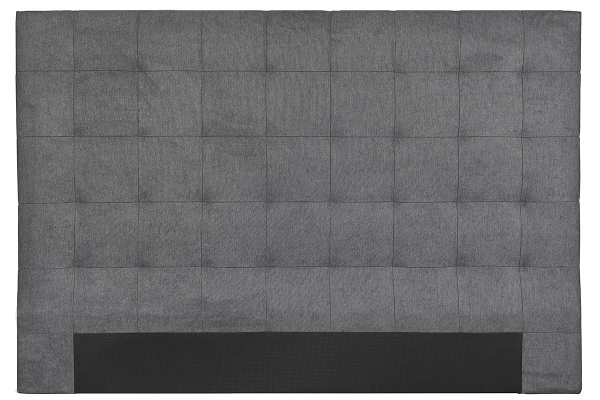 Testata letto capitonn tessuto grigio antracite 180 cm HALCIONA