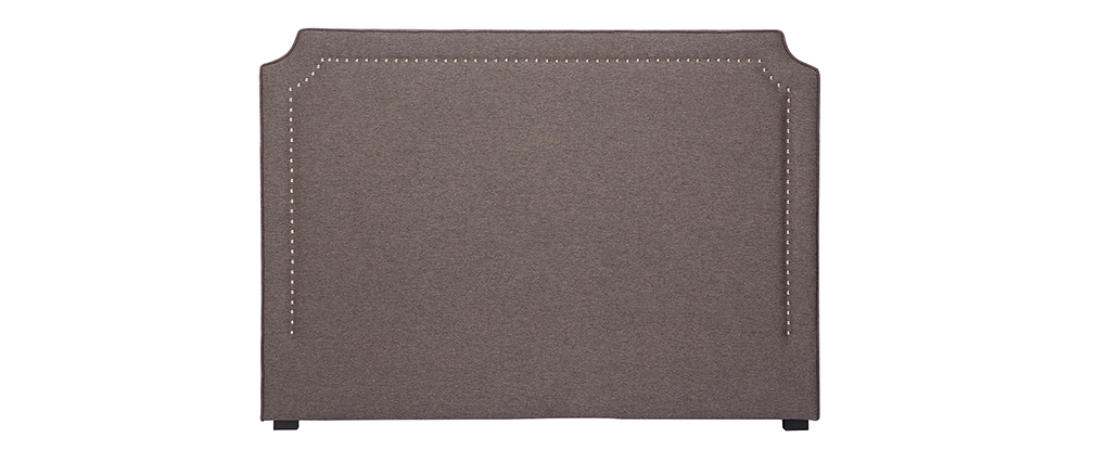 Testata letto con borchie in tessuto grigio scuro L166 cm BARDOT