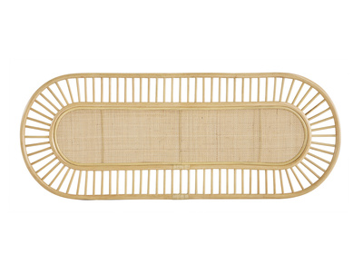Testata letto in rattan naturale e motivo a intreccio L165 cm BOW