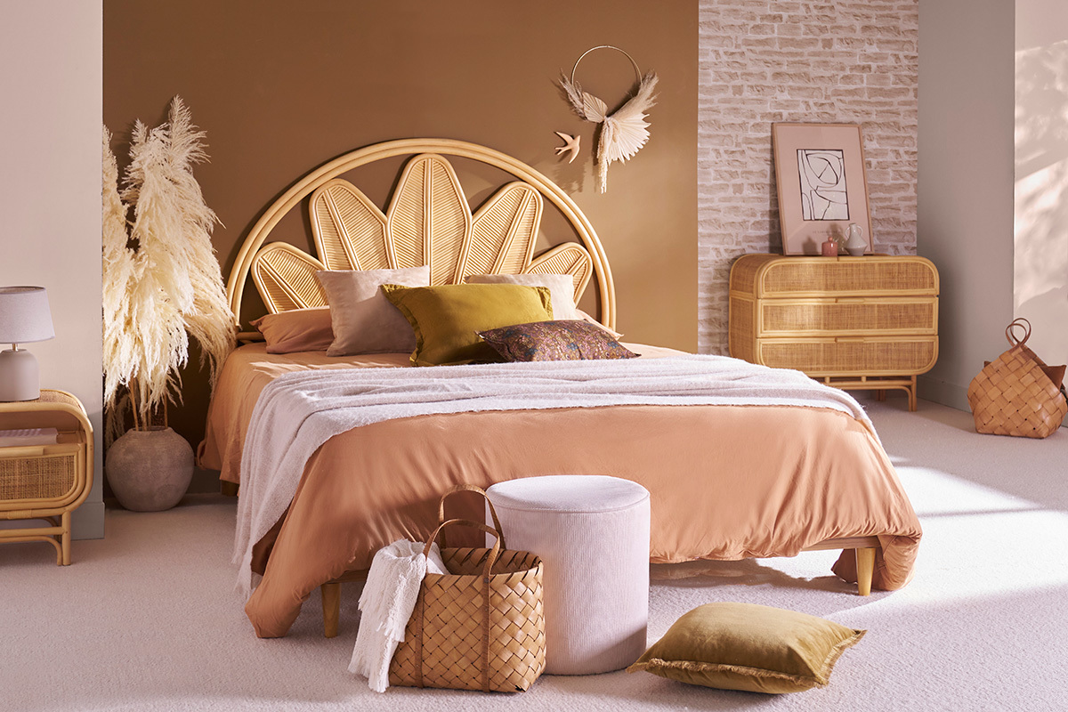 Testata letto in rattan naturale L160 cm NALAH