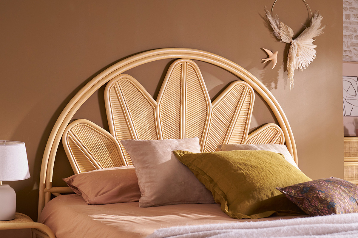 Testata letto in rattan naturale L160 cm NALAH