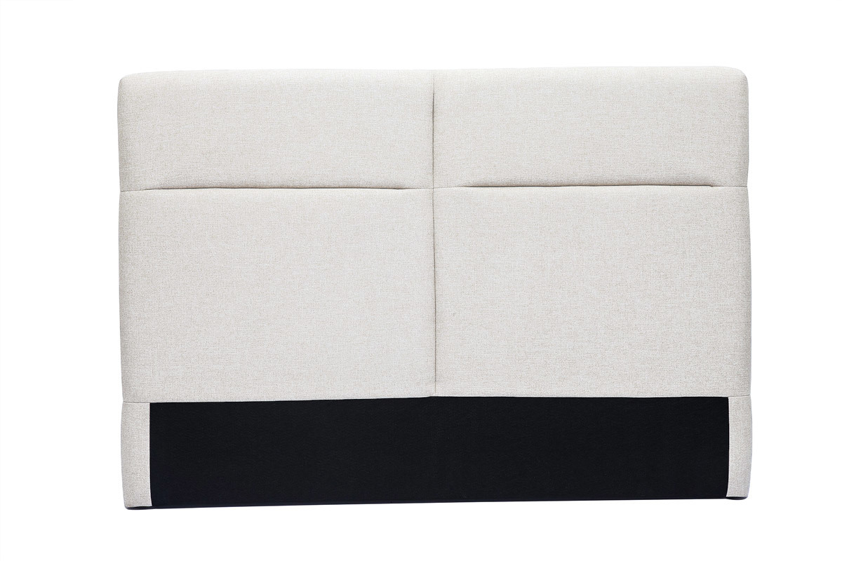 Testata letto in tessuto beige L164 cm CHELSEA