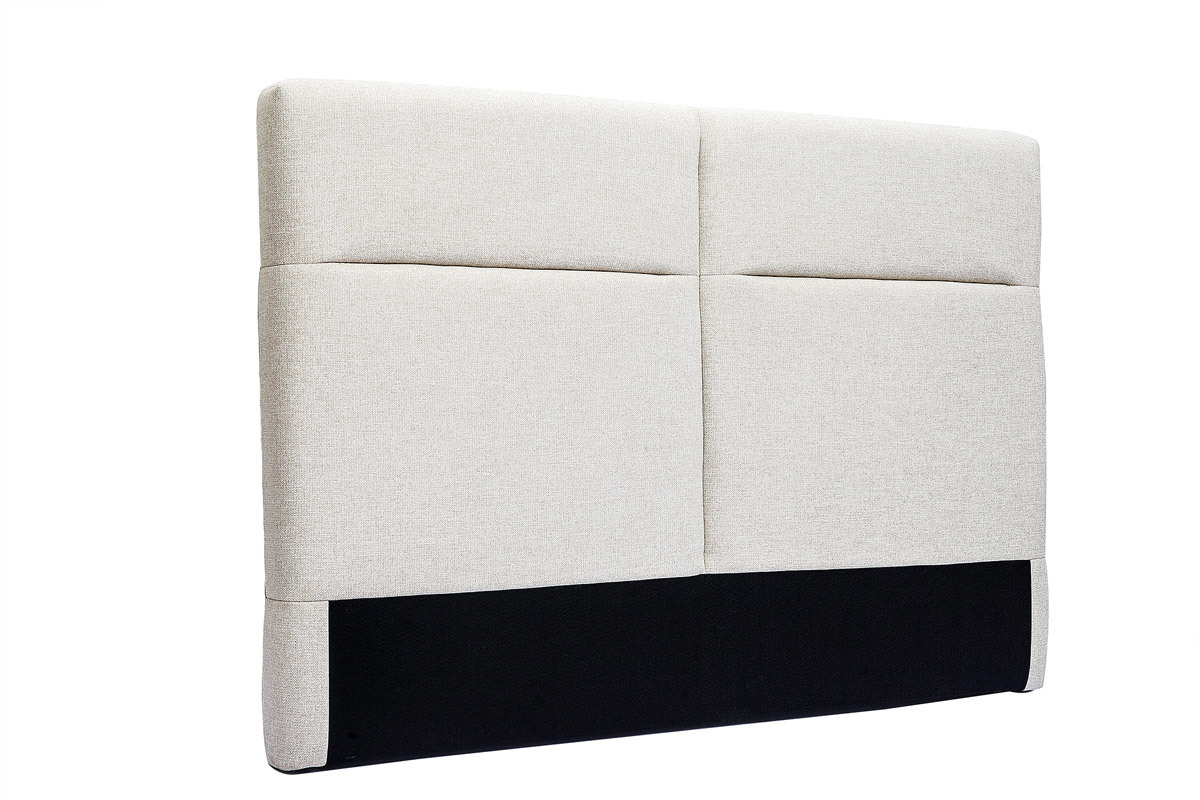 Testata letto in tessuto beige L164 cm CHELSEA