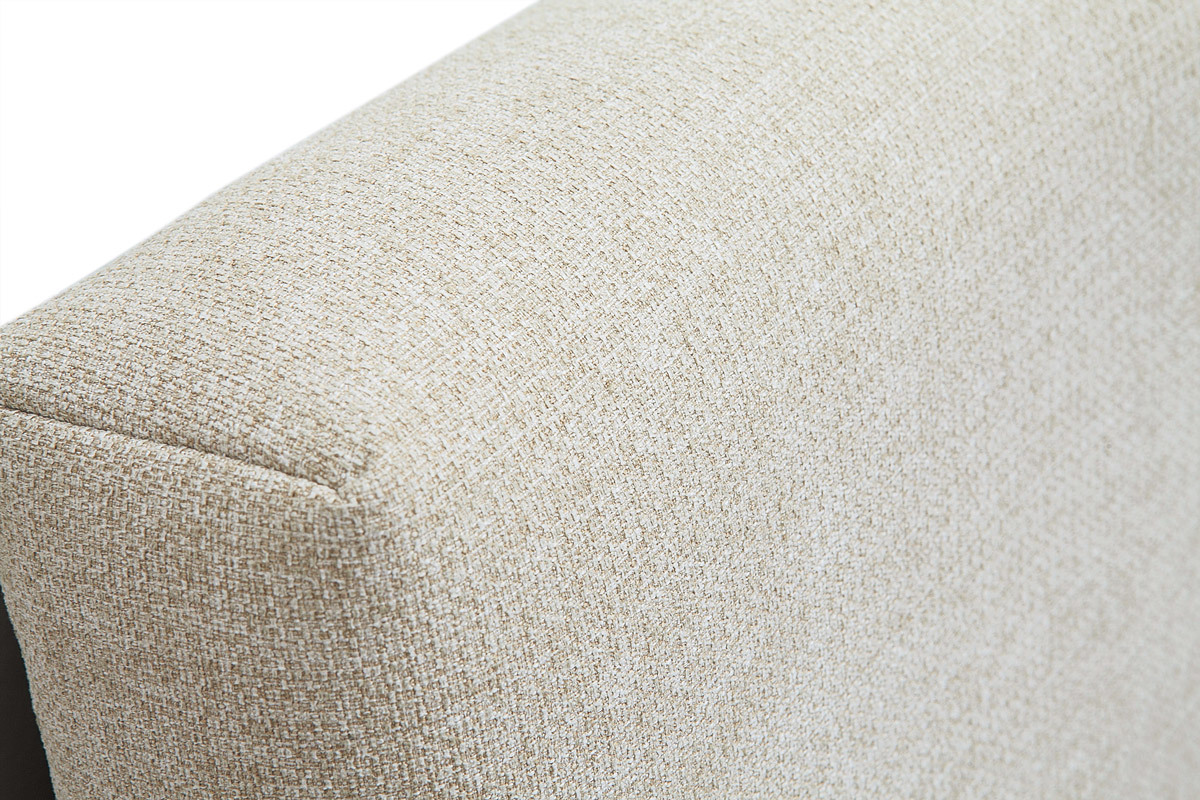 Testata letto in tessuto beige L164 cm CHELSEA