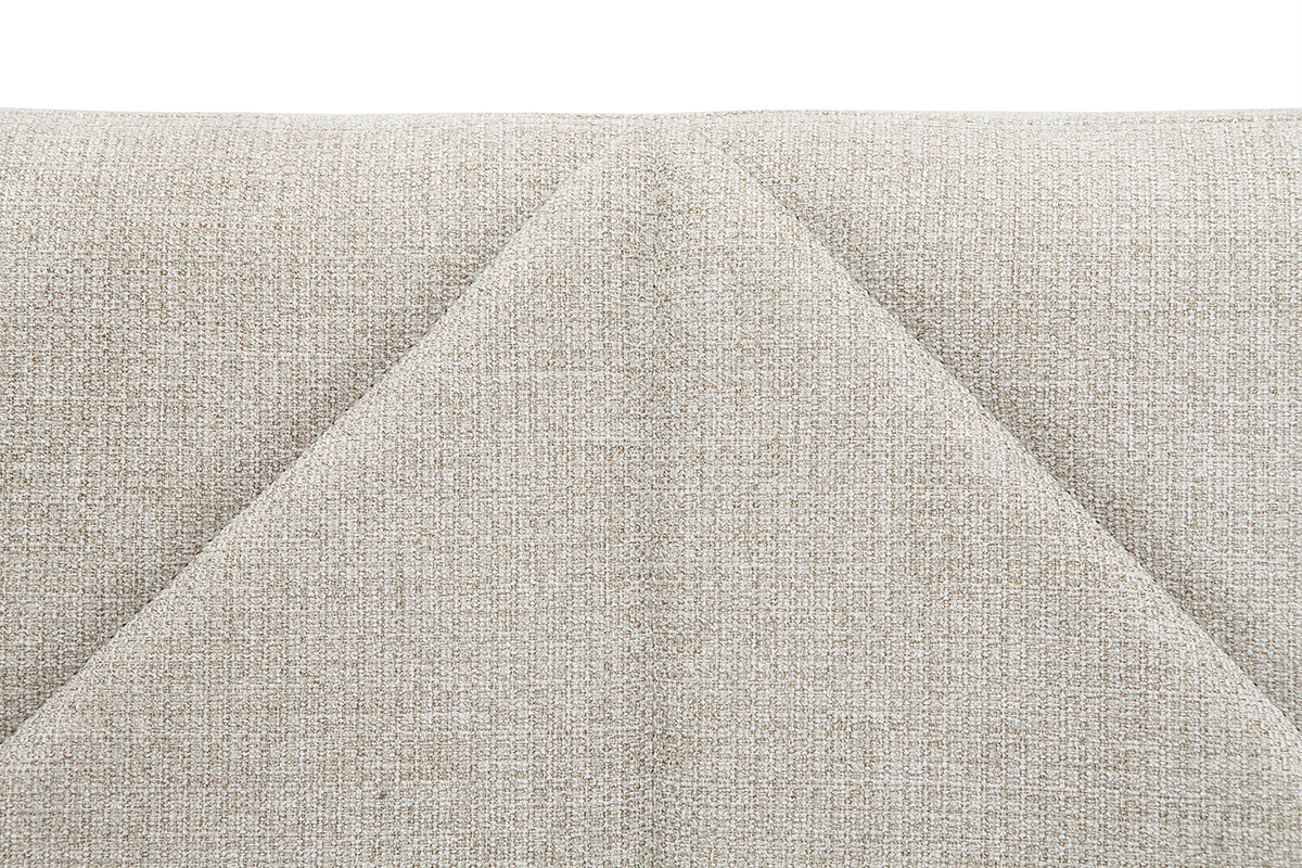 Testata letto in tessuto effetto velluto beige L160 cm AVAH