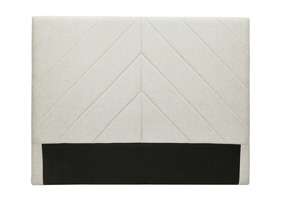 Testata letto in tessuto effetto velluto beige L160 cm AVAH