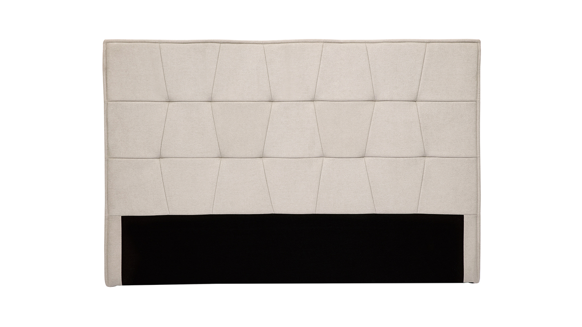 Testata letto in tessuto effetto velluto beige L170 cm SUKA