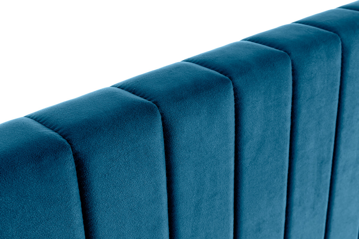 Testata letto in velluto blu L170 cm NEHA