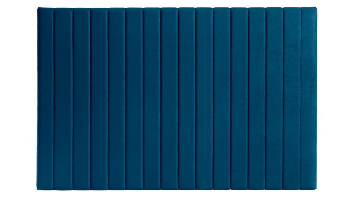 Testata letto in velluto blu petrolio L170 cm NEHA