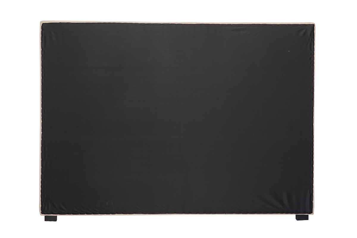 Testata letto lavorazione capitonn con borchie in tessuto beige 160 cm ESMEE