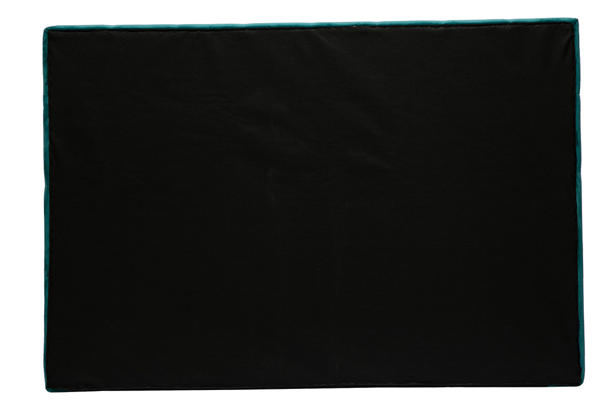 Testata letto lavorazione capitonn in velluto blu petrolio L160 cm ENGUERRAND