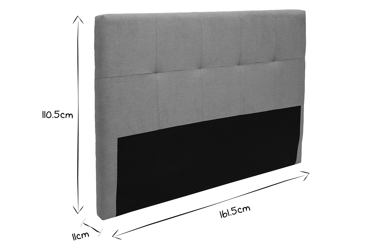 Testata letto tessuto effetto velluto giallo senape 160 cm CLOVIS