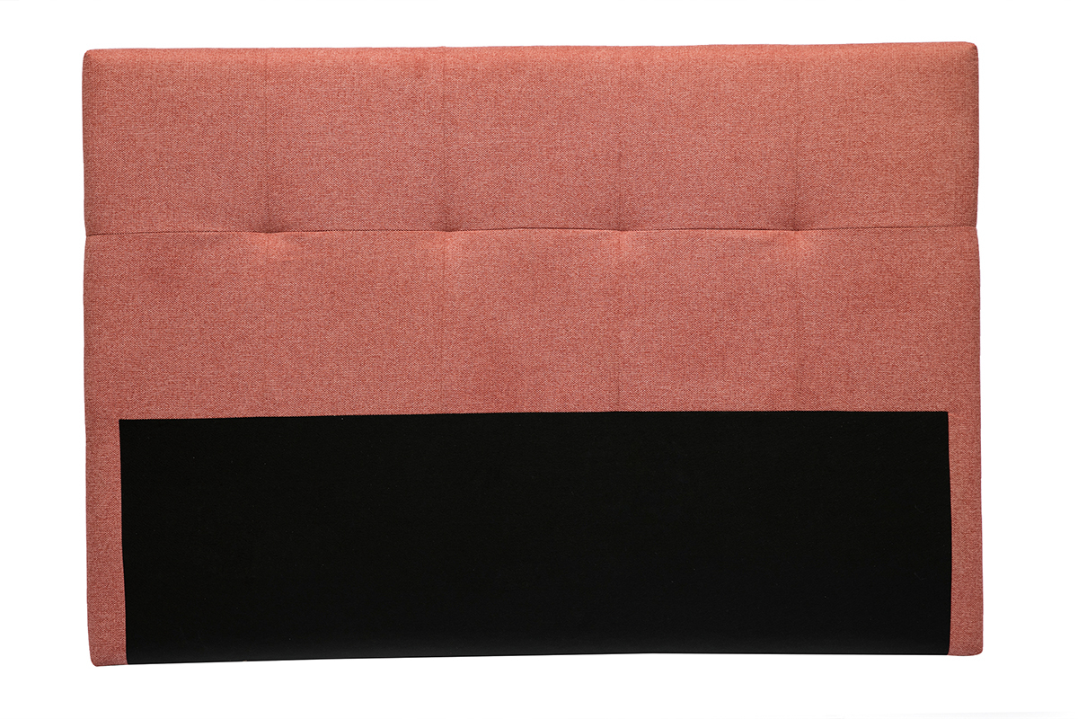 Testata letto tessuto effetto velluto testurizzato terracotta 160 cm CLOVIS