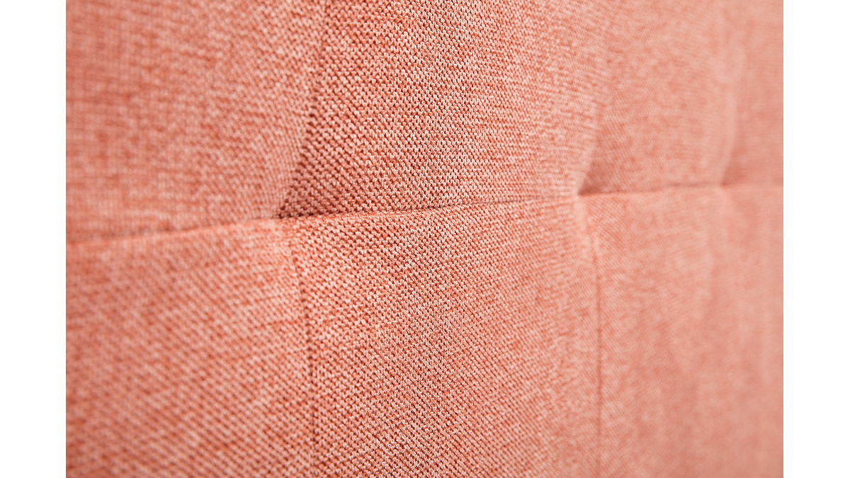 Testata letto tessuto effetto velluto testurizzato terracotta 160 cm CLOVIS