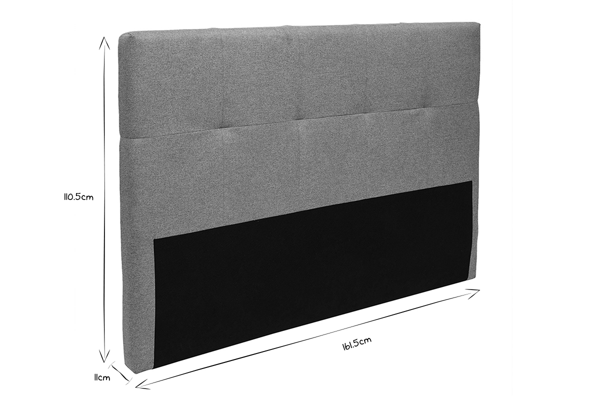 Testata letto tessuto effetto velluto testurizzato terracotta 160 cm CLOVIS