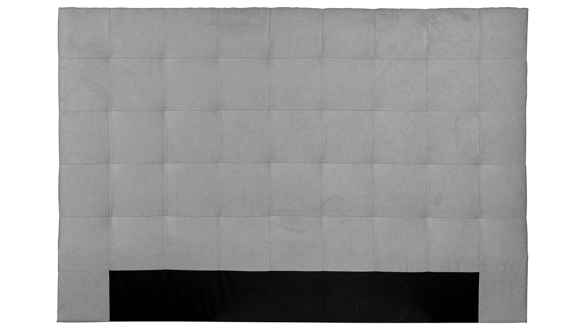 Testata letto tessuto lavorazione capitonn 180 cm tessuto grigio HALCIONA