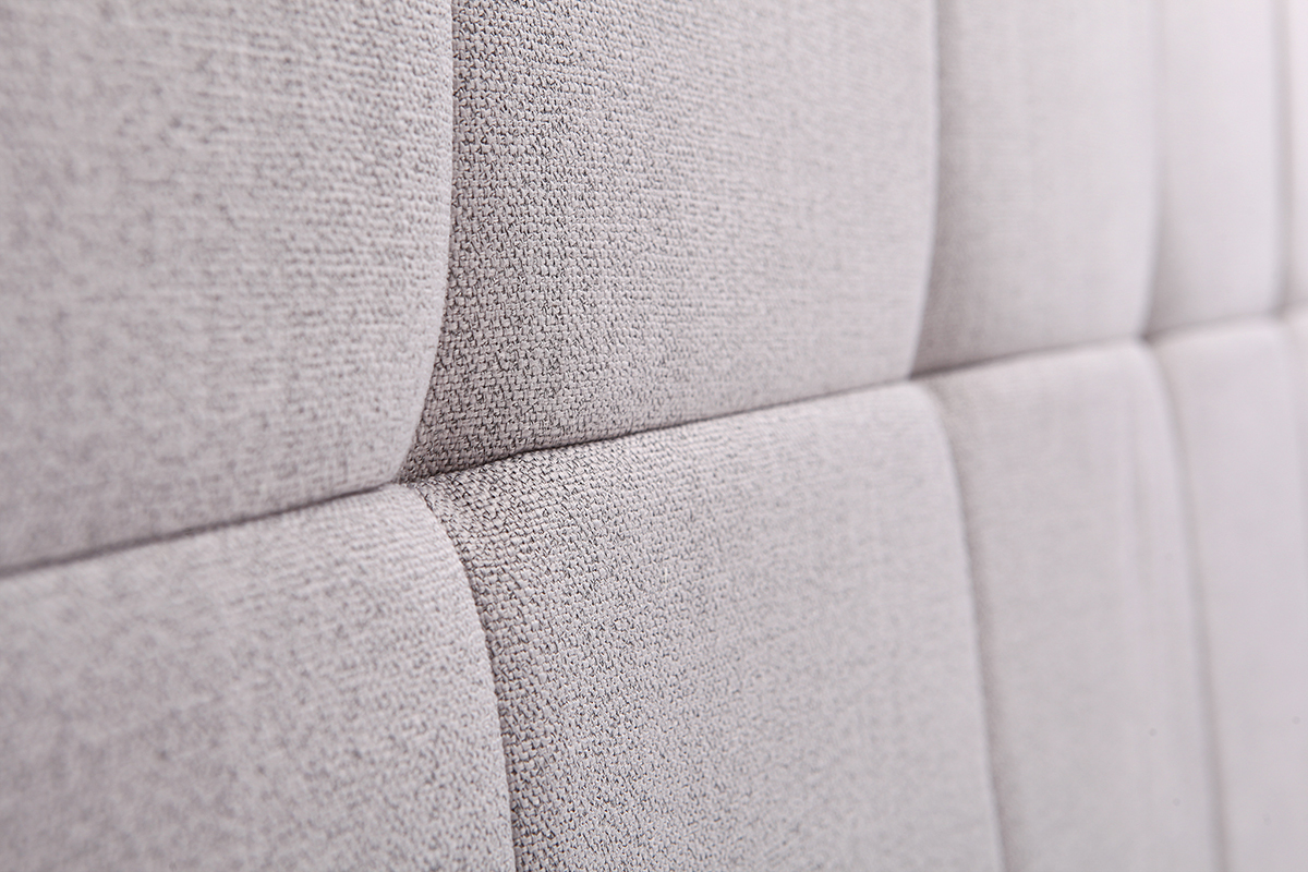 Testiera del letto classica in tessuto Grigio chiaro 140cm CLOVIS