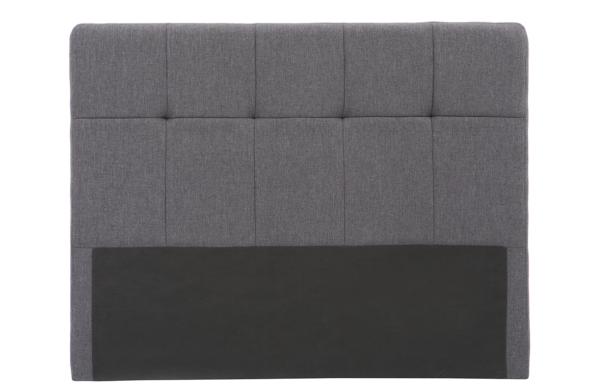 Testiera del letto classica in tessuto Grigio scuro 140cm CLOVIS