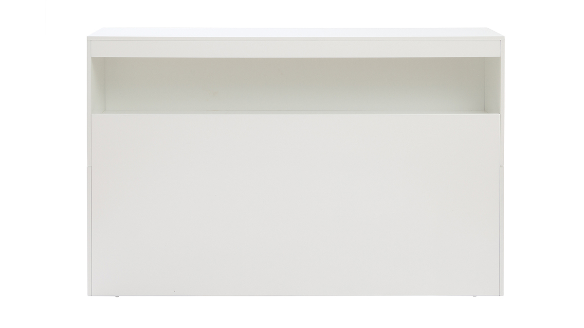 Testiera del letto con cassetti bianca 160 cm HYPNOS