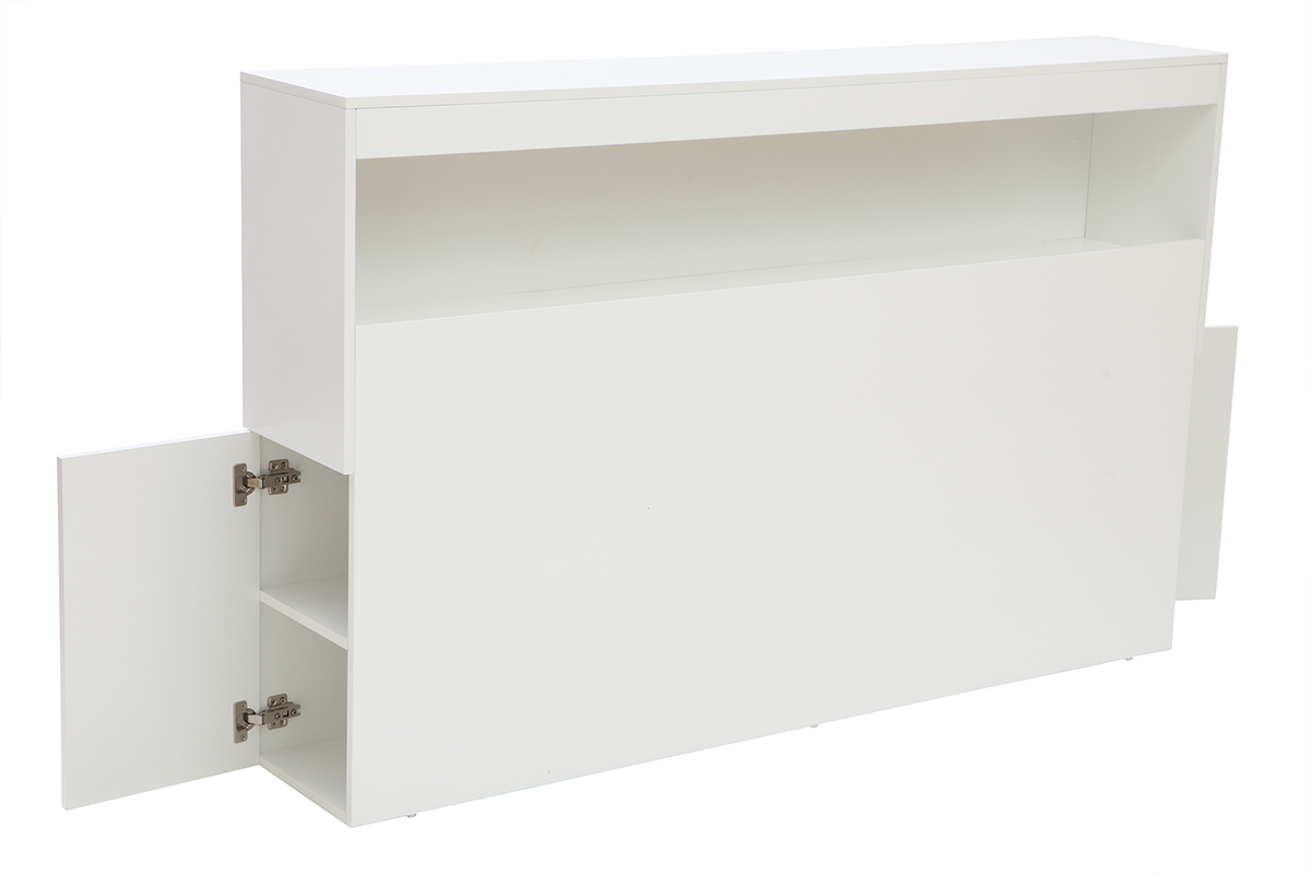 Testiera del letto con cassetti bianca 160 cm HYPNOS