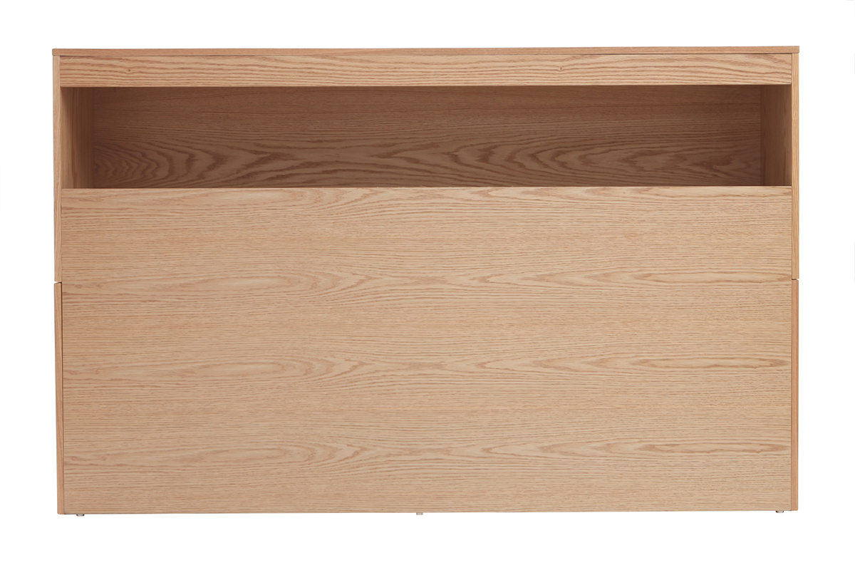 Testiera del letto con cassetti legno chiaro 160 cm HYPNOS