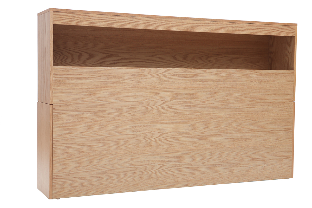 Testiera del letto con cassetti legno chiaro 160 cm HYPNOS